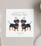 Personalised Wedding Day Card with Dachshund Dogs, with names and date. - Image 5