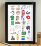 Rugby Alphabet Art Print - Image 1