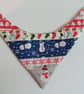 Baby's first Christmas Bandana bib, patchwork bib, Xmas reversible bib,  - Image 6
