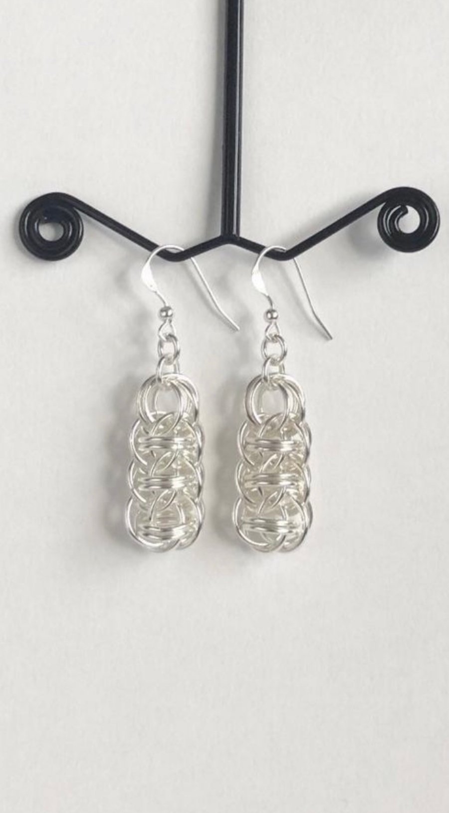 Chainmaille Sterling Silver Earrings 
