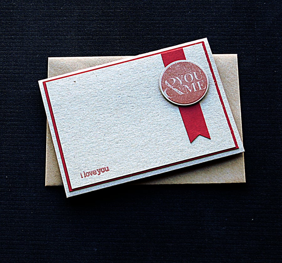 You And Me - Handcrafted Anniversary Card - dr17-0062