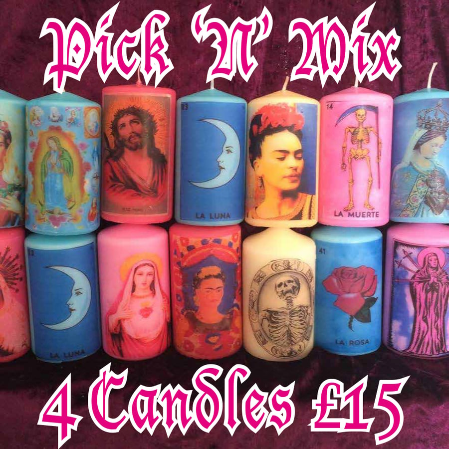 Pick 'n' Mix On Any Four Kitsch Scented Candle Designs ! 