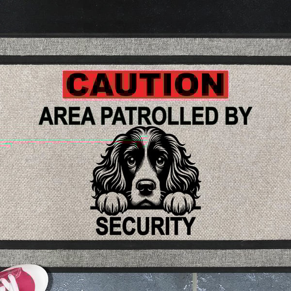 English Cocker Spaniel Security Door Mat - All Weather Doormat - 45x70cm 