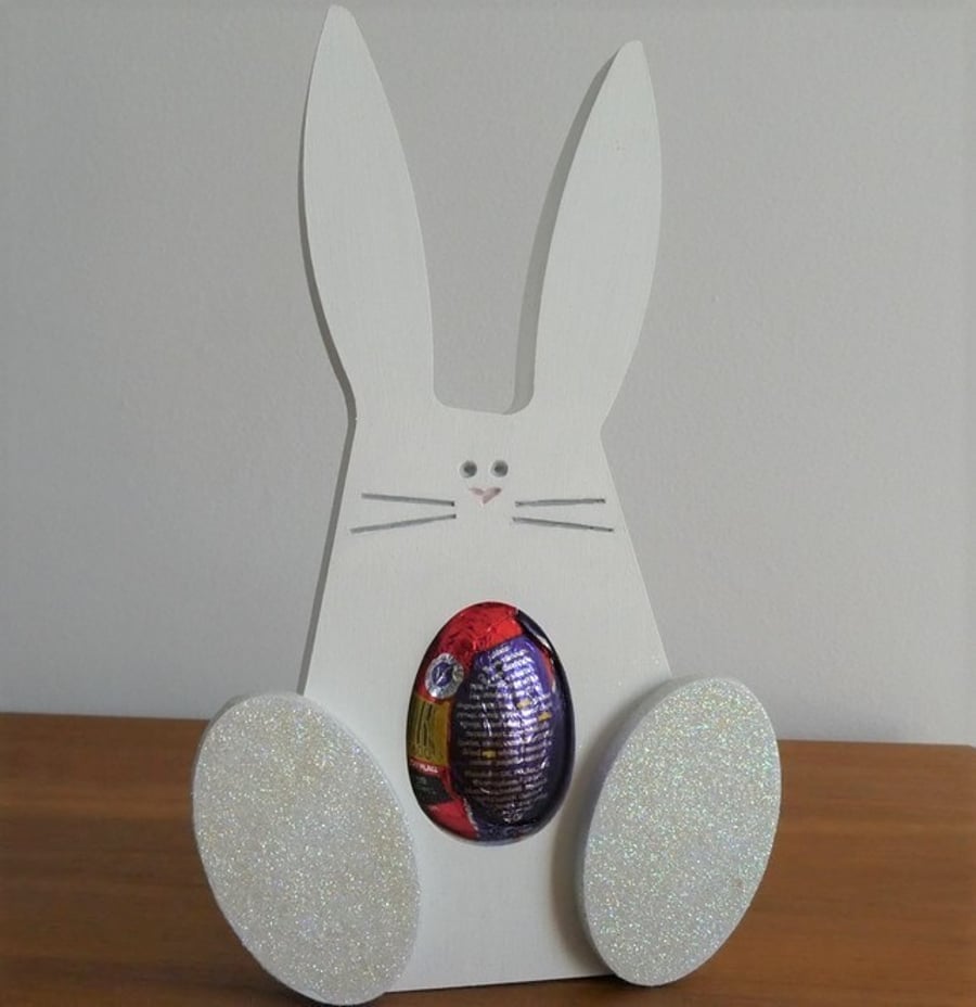 Seconds Sunday - Easter Egg Holder - Bunny With Blue Feet