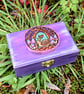 Snail at the Secret Garden gate. Wood slice trinket chest. - Image 2