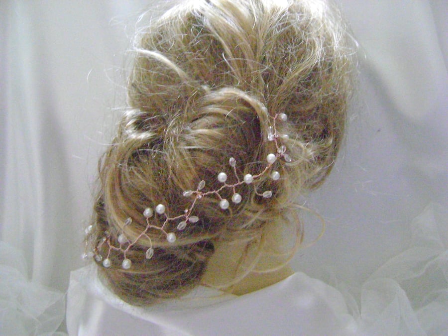 Remi- Boho Chic - Rose Gold Hairvine- Also available in Silver & Gold 