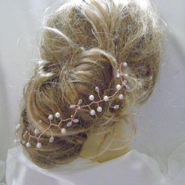 Remi- Boho Chic - Rose Gold Hairvine- Also available in Silver & Gold 