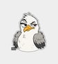 Funny Vinyl Die Cut Sticker For Adults - Cheeky Seagull