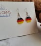 Hexagonal German Themed Flag Beadwork Earrings - Image 3