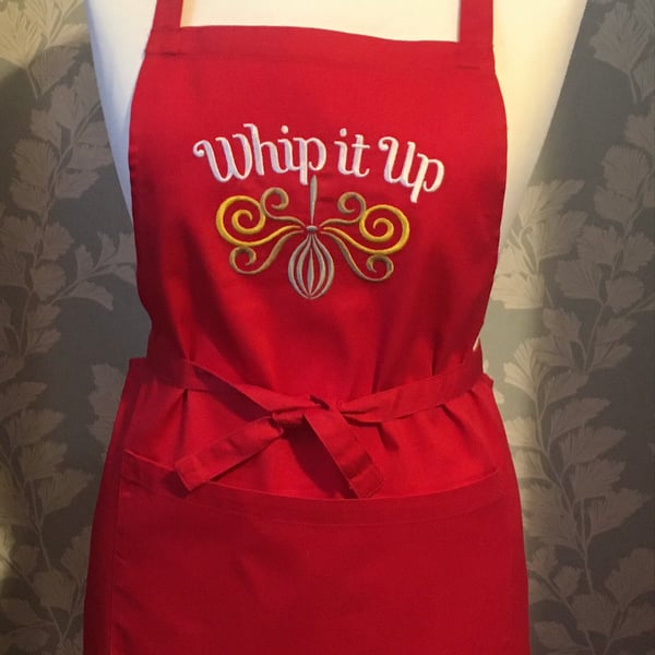 Apron embroidered- Whip it up