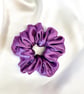 Purple Scrunchie - Hair Accessories - Big Satin Scrunchie - Solid Colour Tie