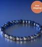 Bracelet lava and hematite stretchy handmade - Image 2