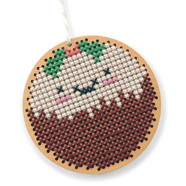 Christmas Pudding Kawaii Cross Stitch Kit