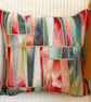 Scatter Cushion: Tapestry Shards design Gold reverse 17" (43cm) - Image 2