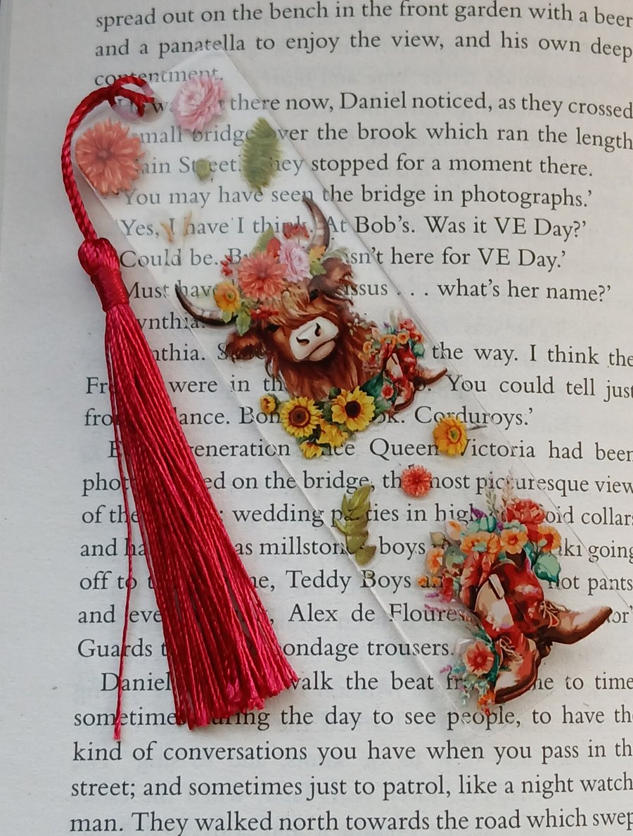 Clear acrylic bookmark 