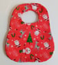 Christmas Patchwork bib, quilted, patchwork Bib, Reversible bib, father Xmas  - Image 2