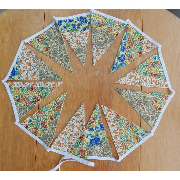 Floral patchwork bunting