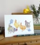 Hens and forget me nots Easter card  - Image 4