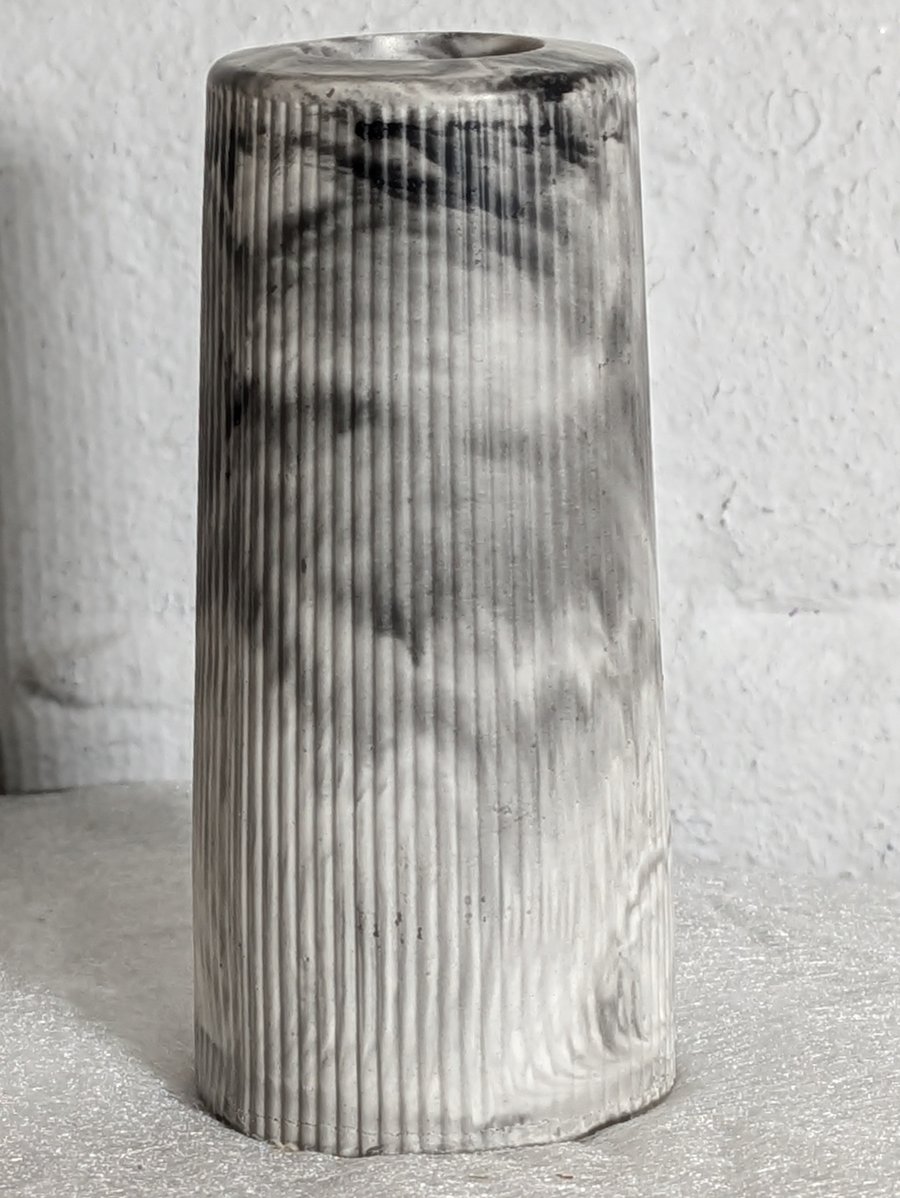 Ribbed Tapered Vase