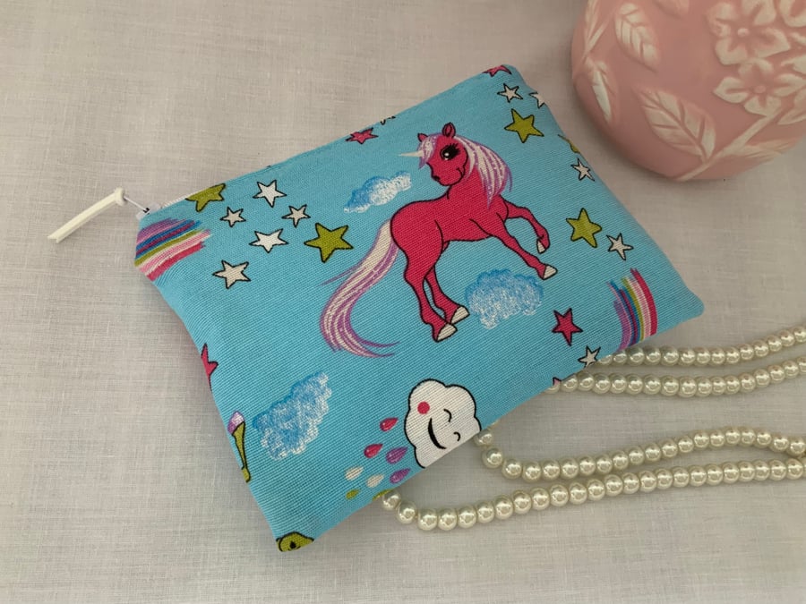 Perfectly Imperfect, Children’s Purse, Zipped Purse, Unicorn, Small Cosmetic Bag