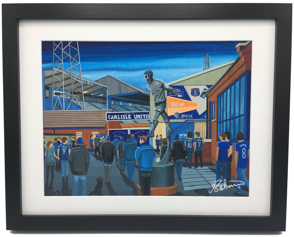 Carlisle. Framed & Unframed Art Print, Utd Football Club Brunton Pk Stadium Gift