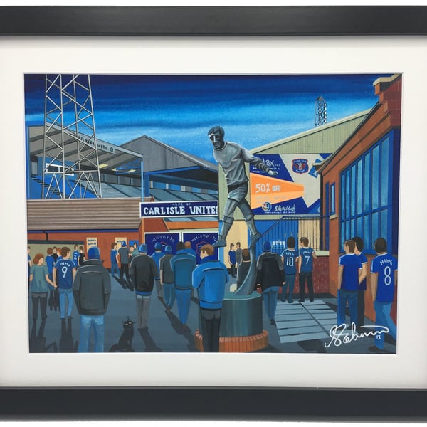 Carlisle. Framed & Unframed Art Print, Utd Football Club Brunton Pk Stadium Gift