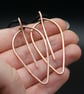 Simple Leaf Shaped Hammered Copper Pendant - Smooth or Textured Finish - Image 8