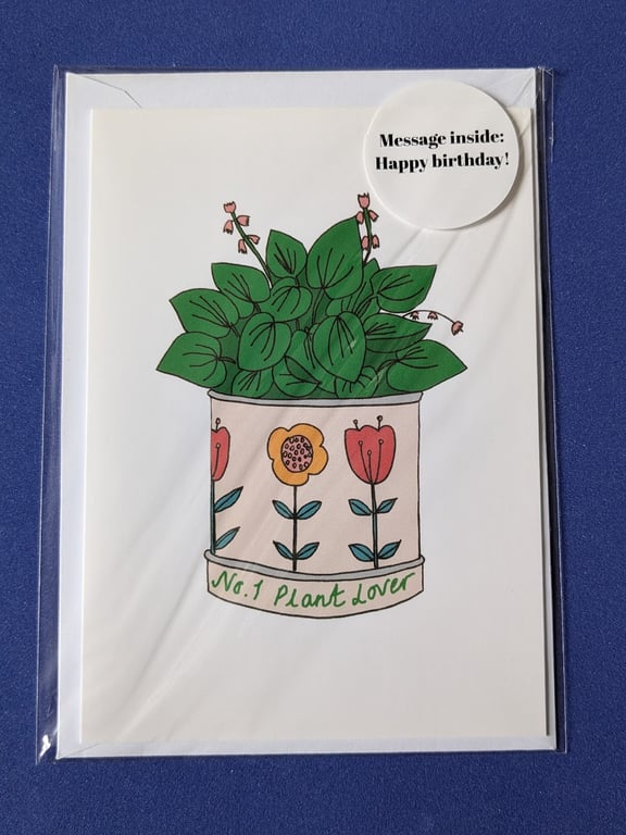No.1 plant lover birthday card