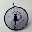 Perfectly Imperfect Stained Glass Cat Roundel