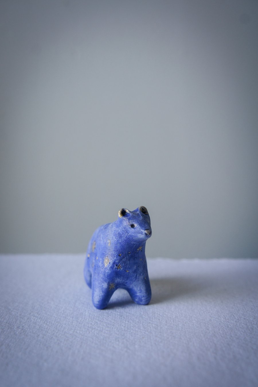 Blue Sky Star Bear Small Original Sculpture