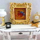 1.12 Scale Miniature Cross Stitch Framed Picture - Dragon Design
