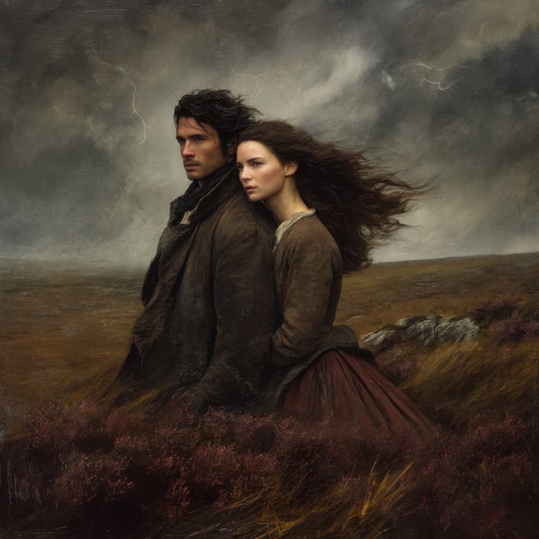 Wuthering Heights Fine Art Print - Brontë Inspired Wall Art - 30cm x 30cm