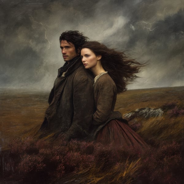 Wuthering Heights Fine Art Print - Brontë Inspired Wall Art - 40cm x 40cm