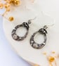 Forest-Inspired Teardrop Earrings – Recycled Fine Silver - Image 6