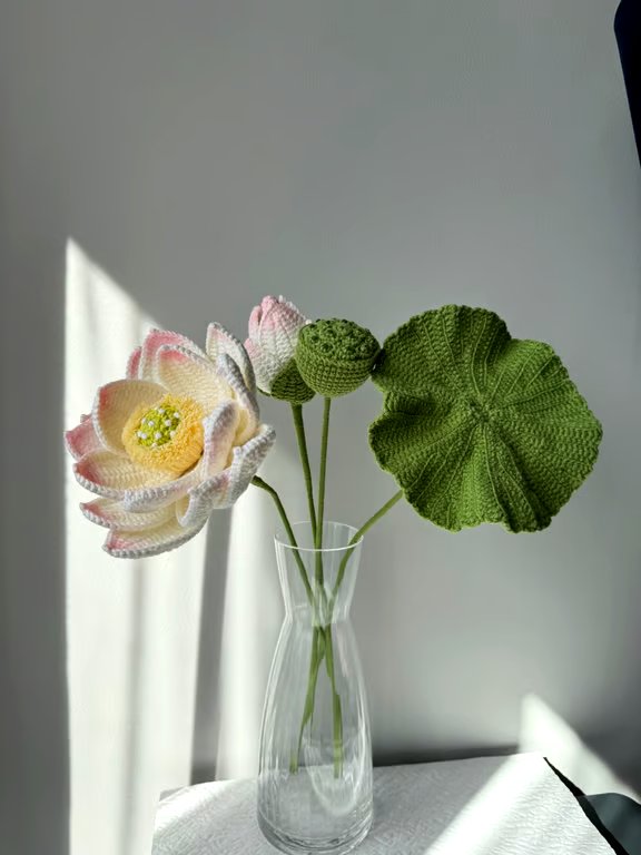 Handmade Lotus Water Lily for July Birthday Gift Home Decor and Gift Ideas 