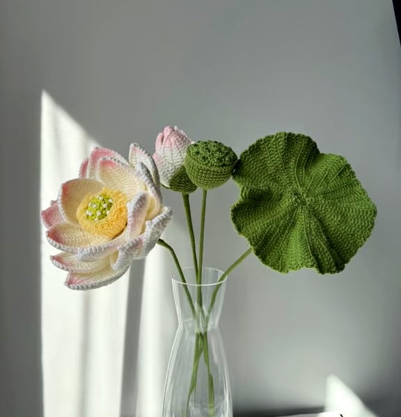 Handmade Lotus Water Lily for July Birthday Gift Home Decor and Gift Ideas 