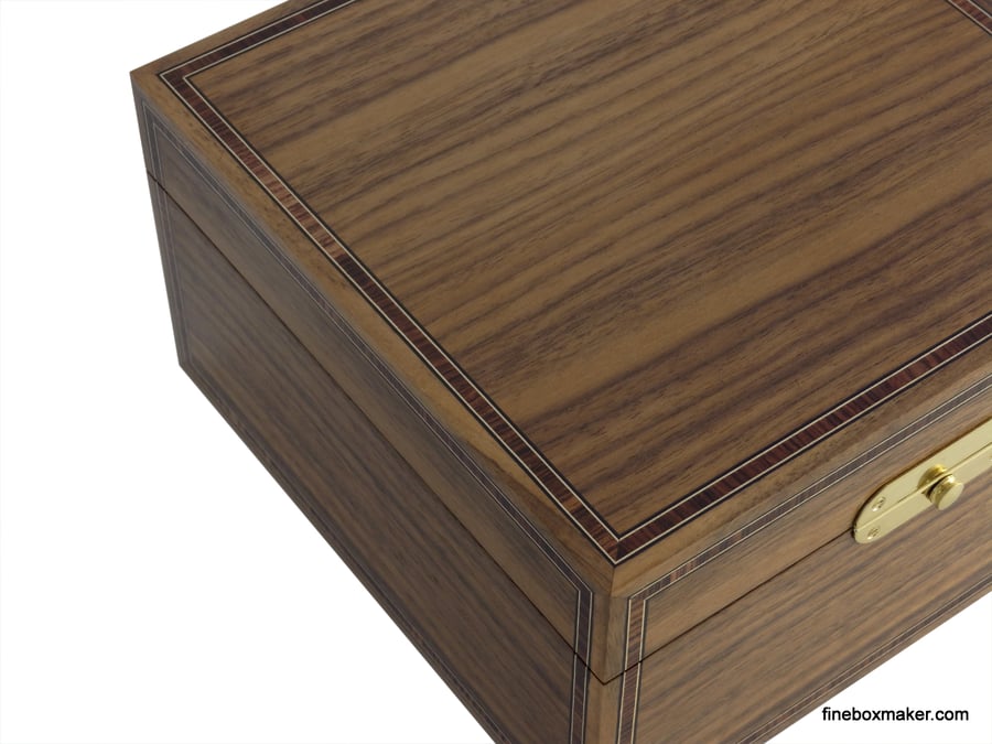 Men's Jewellery or Valet Box in Black Walnut