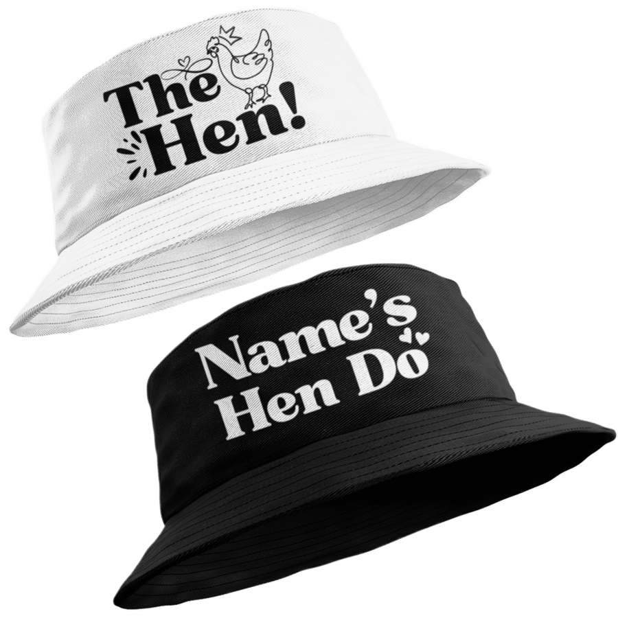 Personalised HEN Party Hat The Hen Name Hen Do Bucket Hat