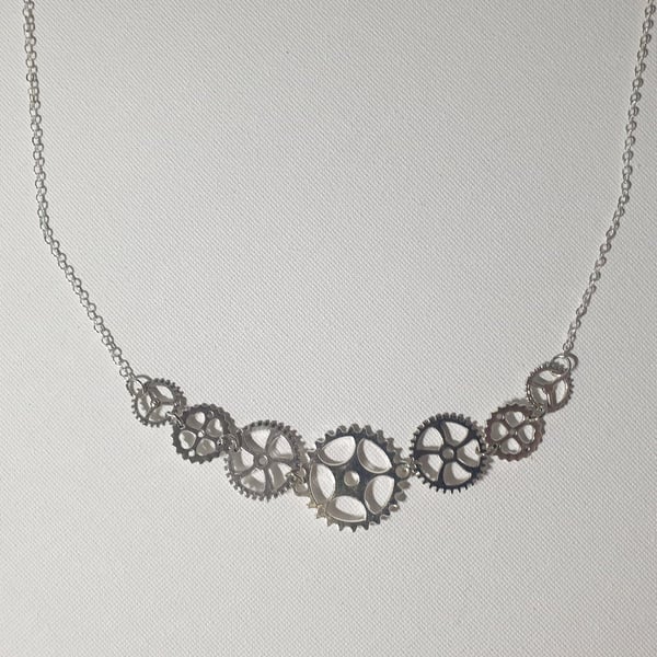Steampunk Gears Necklace 
