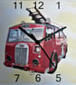 vintage fire engine wall hanging clock 1950s F8 fire engine denn is - Image 4