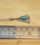 Triangle Filigree boho Amazonite necklace. Virgo jewelry - Image 4