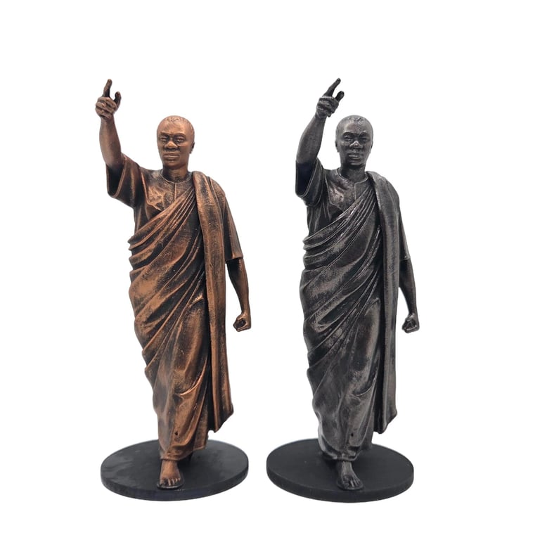 Kwame Nkrumah figurine, 3d printed African statue, Ghanaian politician, ghana 