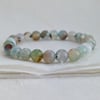 Agate gemstone elastic bracelet in coastal colours