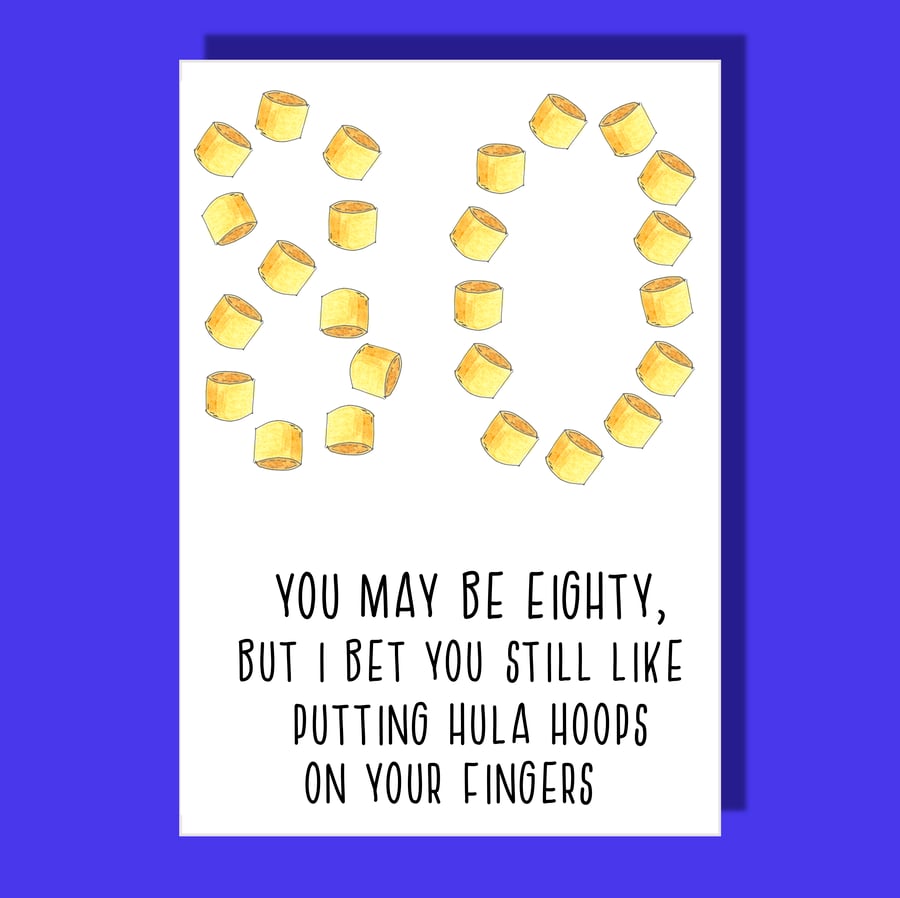 80th Birthday Card, 80th Card, Funny Birthday Card, Funny Card, Birthday Card 