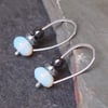 Silver opalite earrings
