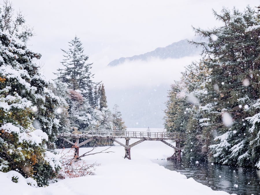 Scottish Bridge Christmas Greeting Card A5