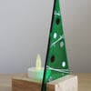Christmas Tree glass tealight holder
