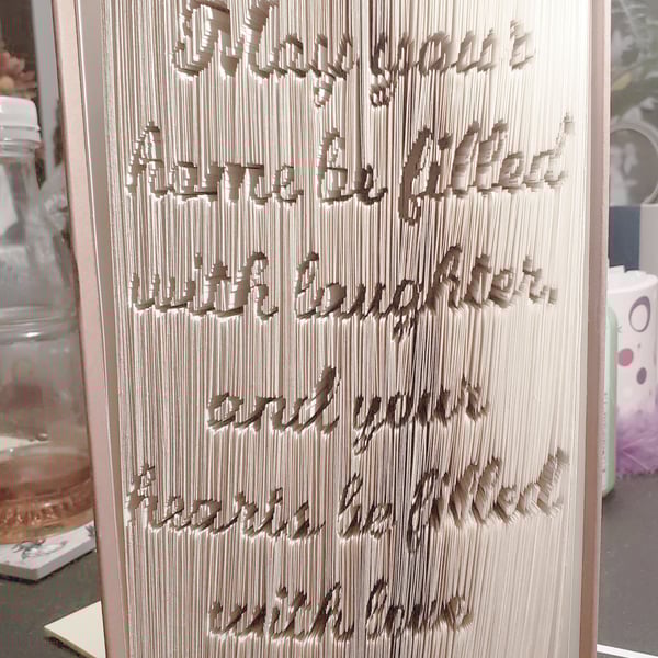 Laughter, and Love CUT & FOLD Book Folding Pattern - EMAILED PDF PATTERN
