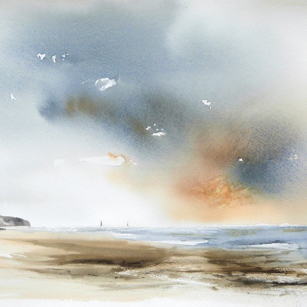 Shore, Original Watercolour Painting. 