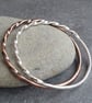 Sterling silver half twist bangle, Spiral jewellery - Image 8